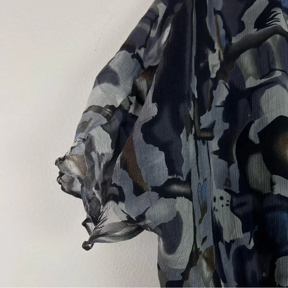 Sundance 100% Silk Blouse Top Size Medium Contemporary Geometric Print Artsy - Picture 7 of 14